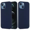 Husă Silicon Liquid  iPhone 13 - Compatibila MagSafe - Albastru Închis