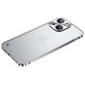Bumper Protecție Metalic cu Spate Sticlă Temperată - iPhone 13 Mini (Ambalaj Deschis - Satisfăcător) - Argintiu
