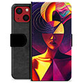 Husă Portofel Premium - iPhone 13 Mini - Portret Cubist