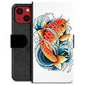 Husă Portofel Premium - iPhone 13 Mini - Pește Koi