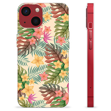 Husă TPU - iPhone 13 Mini - Flori Roz