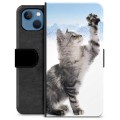 Husă Portofel Premium - iPhone 13 - Pisică