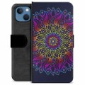 Husă Portofel Premium - iPhone 13 - Mandala Colorată