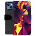Husă Portofel Premium - iPhone 13 - Portret Cubist