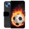 Husă Portofel Premium - iPhone 13 - Fotbal în Flăcări
