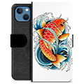 Husă Portofel Premium - iPhone 13 - Pește Koi