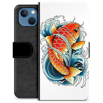 Husă Portofel Premium - iPhone 13 - Pește Koi