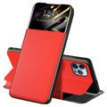Husă Flip iPhone 13 Pro - Front Smart View - Roșu