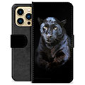 Husă Portofel Premium - iPhone 13 Pro Max - Pantera Neagră