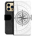 Husă Portofel Premium - iPhone 13 Pro Max - Busolă