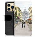 Husă Portofel Premium - iPhone 13 Pro Max - Strada Italiei