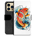 Husă Portofel Premium - iPhone 13 Pro Max - Pește Koi