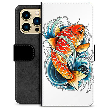 Husă Portofel Premium - iPhone 13 Pro Max - Pește Koi