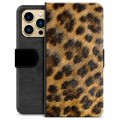 Husă Portofel Premium - iPhone 13 Pro Max - Leopard