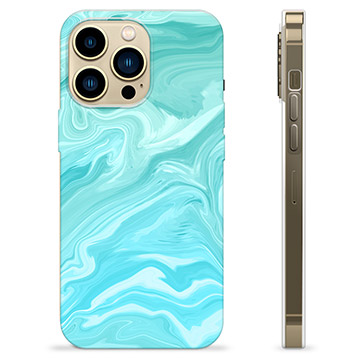 Husă TPU - iPhone 13 Pro Max - Marmură Albastră