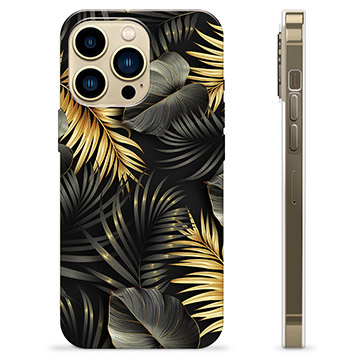 Husă TPU - iPhone 13 Pro Max - Frunze Aurii