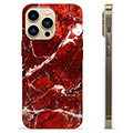 Husă TPU - iPhone 13 Pro Max - Marmură Roșie