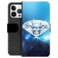 Husă Portofel Premium - iPhone 13 Pro - Diamant