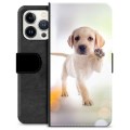Husă Portofel Premium - iPhone 13 Pro - Câine