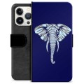 Husă Portofel Premium - iPhone 13 Pro - Elefant