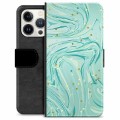 Husă Portofel Premium - iPhone 13 Pro - Mentă Verde