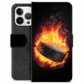 Husă Portofel Premium - iPhone 13 Pro - Hochei pe Gheață