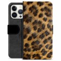 Husă Portofel Premium - iPhone 13 Pro - Leopard