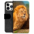 Husă Portofel Premium - iPhone 13 Pro - Leu