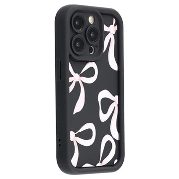 Husă TPU rezistentă la șocuri iPhone 13 Pro cu margini ridicate - Negru / Fundă mare