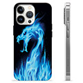 Husă TPU - iPhone 13 Pro - Dragon din Foc Albastru