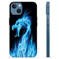 Husă TPU - iPhone 13 - Dragon din Foc Albastru