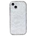 Husă TPU iPhone 14 cu fluture și perle - transparentă