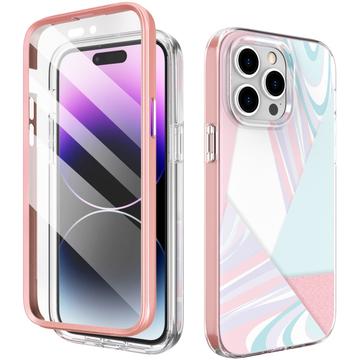 iPhone 14 Pro Ahastyle WE13 carcasă hibridă cu protecție 360 - Marmură pastel