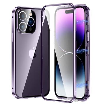 Husă Magnetică cu Geam Sticlă Temperată iPhone 14 Pro