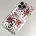 Husă TPU iPhone 14 Pro Max Model Floral - Crin roz