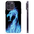 Husă TPU - iPhone 14 Pro Max - Dragon din Foc Albastru