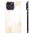 Husă TPU - iPhone 14 Pro Max - Marmură Perla Aurie