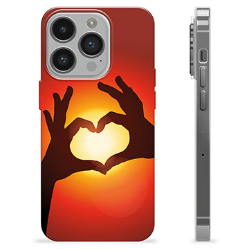 Husă TPU - iPhone 14 Pro - Silueta Inimii