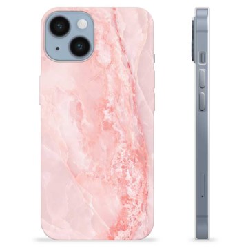Husă TPU - iPhone 14 - Marmură Roz