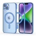 iPhone 14 Tech-Protect MagShine Case - Compatibil cu MagSafe - Albastru / Transparent