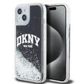 iPhone 15 DKNY Liquid Glitter Lichid Glitter Arch Logo Case