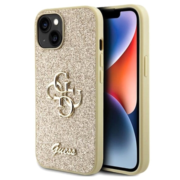 Husă iPhone 15 - Guess Fixed Glitter 4G Metal Logo