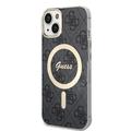 Husă Guess IML 4G iPhone 15 Guess - compatibilă cu MagSafe - Negru