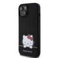 Husă Silicon Liquid iPhone 15 Hello Kitty Hello Kitty Daydreaming - Negru