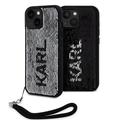 Husa iPhone 15 - Karl Lagerfeld Reversible Sequins - Negru / Argintiu