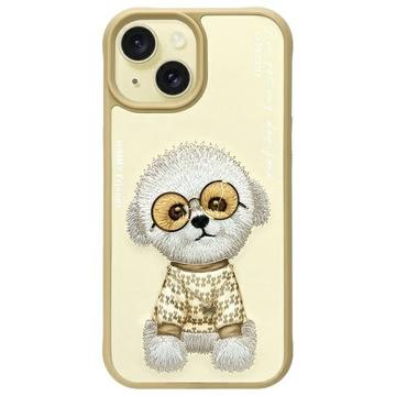 Husă Câine iPhone 15 Nimmy Friends Glasses Cool - Kaki