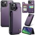iPhone 15 Plus Caseme C22 Case RFID Card Wallet - Violet