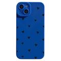 iPhone 15 Plus Husă subțire din TPU cu model cu inimă - albastru / negru