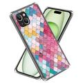 Husă TPU Subțire Stylish iPhone 15 Plus - Rombul Curcubeu