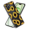 Husă TPU Subțire Stylish iPhone 15 Plus - Floarea Soarelui